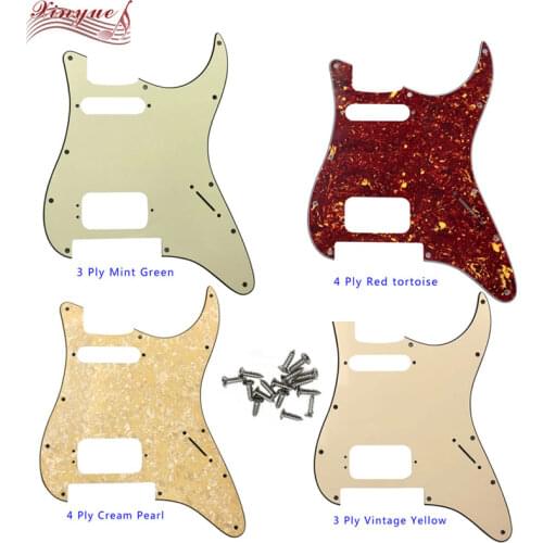 Pleroo Guitar Parts - For US No knob hole With Floyd RoseTremolo Brige St Hs strat Guitar pickguard Multiple colors available