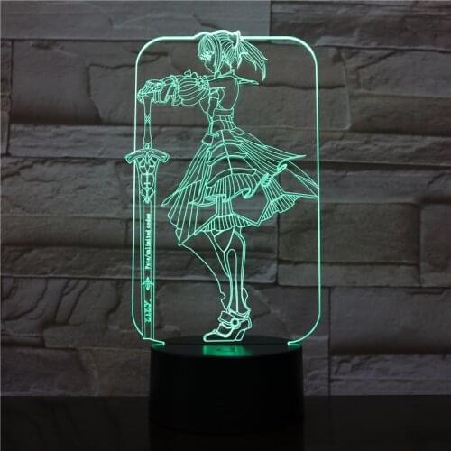 New Kureimoa Night Light LED Cartoon 3D Illusion 7 Color Changing Children Atmosphere Table Lamp Bedroom Lighting