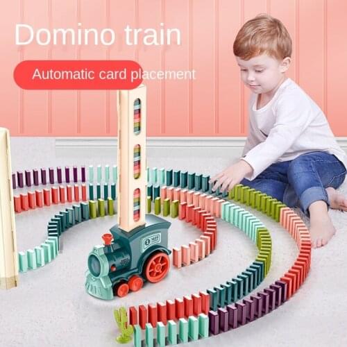 New Automatic Liceng Of Dominoes To Put Elecc Mini Toys As Gifts Of Toys For Dren Aged 3-6-8