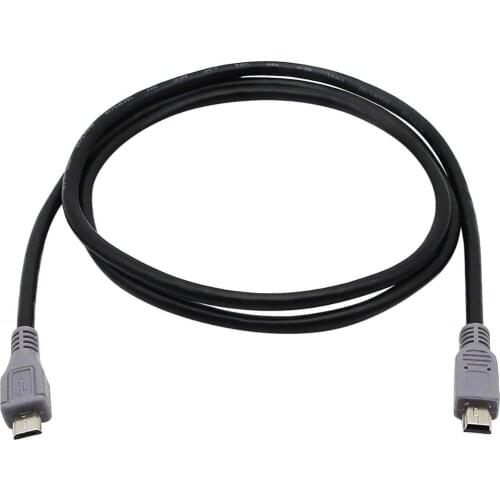 NUOLIANXIN USB OTG Cable - Black, USB Micro Male to Mini Male OTG Cable (Black) (1m)