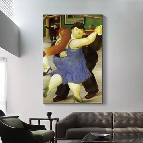 Poster Fernando Botero Canvas Famous Art Painting Dancers and Prints Living Room Wall Home Decoration