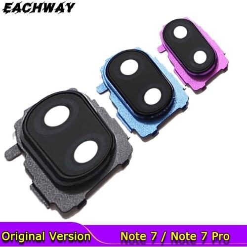 Camera Frame For Xiaomi Redmi Note 7 Pro Rear Camera Glass Lens For Redmi Note 7 Back Camera Frame+Lens Note7 Replacement Parts