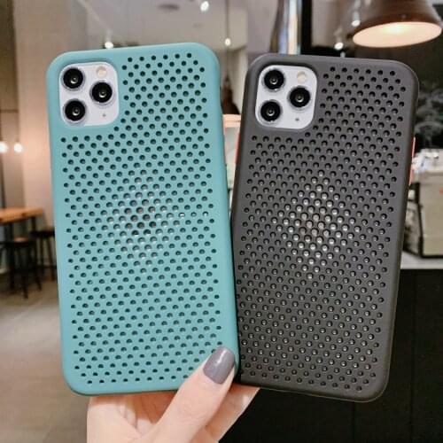 Best Quality Heat dissipation Mesh Silicone Case For iPhone X XR XS 11 Pro Max 6 6s 7 8 Plus Breathable Soft TPU Phone Cover
