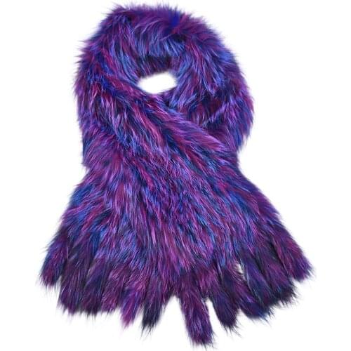 Fox fur shawl Europe station fox knitted scarf star same paragraph female fringed scarf autumn and winter fashion beautiful