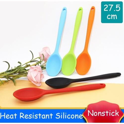 Heat Resistant Silicone Spoon Spatula Kitchen Utensil Long Handle Scraper Stirring Scooping Mixing Cake Butter Spatula Tools