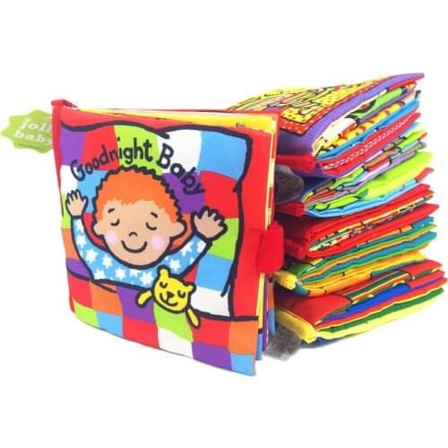 6 Style Activity Book Cartoon Animal Soft Baby Educational Toy Cloth Book Plush Animal Story Intelligence Developing Toy