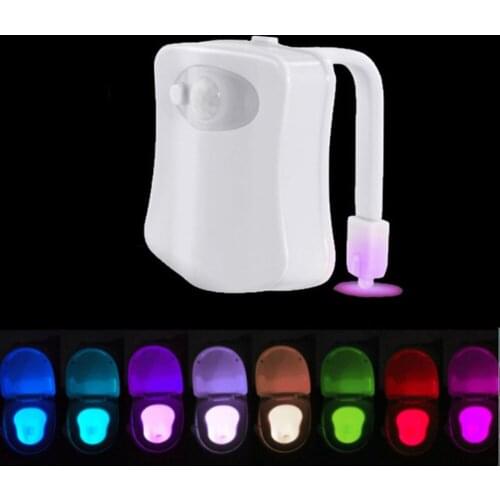Smart PIR Motion Sensor Toilet Seat Night Light 8 Colors Waterproof Backlight For Toilet Bowl LED Toilet Light Decorative lamps