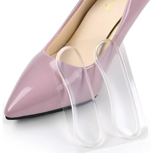 USHINE Transparent Heel Protective Inserts Silicone Gel Heel Sticker Silicone Insole For Shoe Post Back Heel Insert