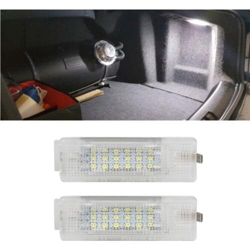 2Pcs 18SMD White LED Luggage Trunk Interior Light for Volkswagen VW Eos Golf GTI MK5 MK6 MK7 Scirocco Sharan Tiguan PASSAT JETTA