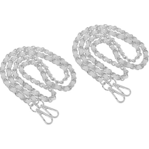 2pcs Handbag Leather Bag Chain Strap Replacement Crossbody Chain Repair DIY