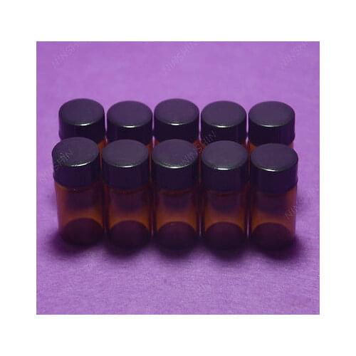 3ML Amber Reagent Bottle,Sample,Penicillin Vials,With PP Screw Lid,10PCS/LOT
