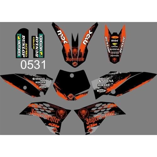 3M 6 STYLES TEAM GRAPHICS BACKGROUNDS DECALS STICKERS FOR KTM SX 65 2009 2010 2011 2012