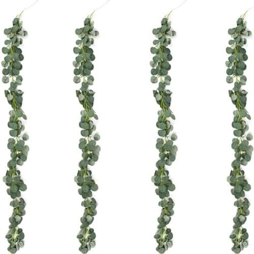 4 Pcs 80 Inch Artificial Eucalyptus Garland Hanging Rattan Wedding Greenery Home Decor Table Centerpieces Decorations