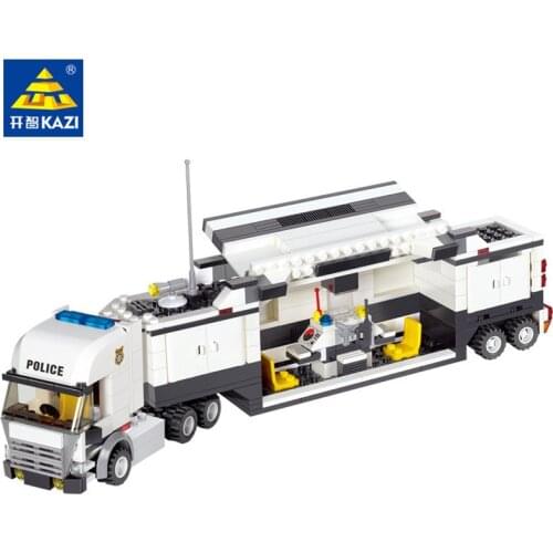 511Pcs City Police Station Truck Car Model Bricks DIY Creator Building Blocks Sets Kit Figures Educational Toys For Children