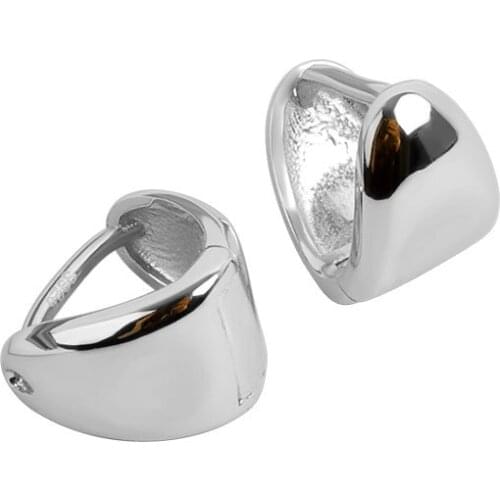 925 Sterling Silver Irregular Geometric Charm Stud Earrings For Women Girls Ear Jewelry eh877