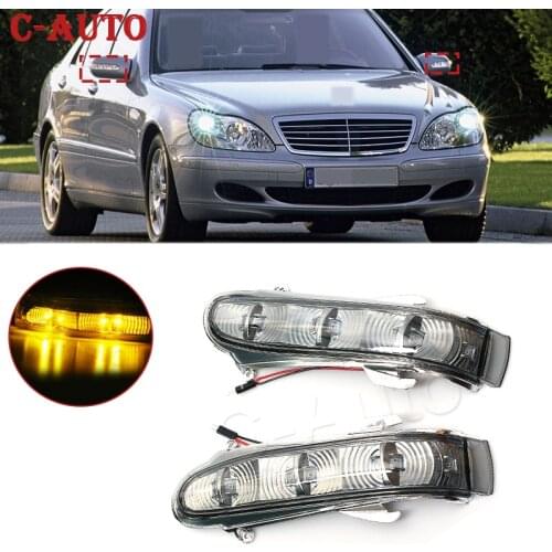 1 Pair Car LED Mirror Indicator Turn Signal Light For Mercedes W220 S-Class W215 CL-Class 1999-2003 RearView Mirror Lamps
