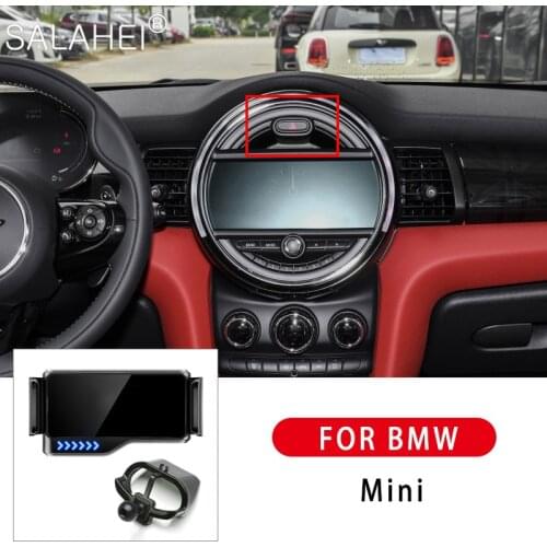 Car Phone Holder Mini Smart Electric Locking Air Vent Clip Mobile Phone Mount Bracket Stand Auto Induction For BMW Mini Interior