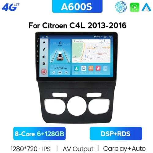 9" Android 10 RAM6G ROM128G Car Gps Dvd Player For Citroen C4 C4L DS4 2013 2016 Car Radio Multimedia Navigation Stereo Head Unit