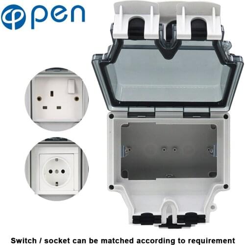 Two position Waterproof Socket Box Switch Case Multifunction Rainproof Protection