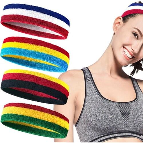 Cotton Sweatband Sports Unisex Sweat Headband Runnning Basketball Yoga Hair Band Elastic Head Band Sport Safety