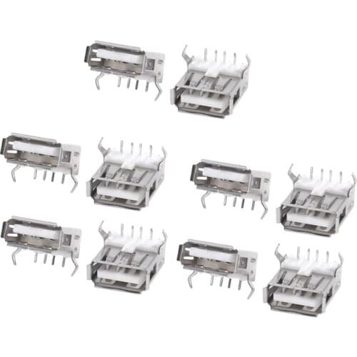 IMC Wholesale 5 X 10PCS USB Type A Standard Port Female Solder Jacks Connector