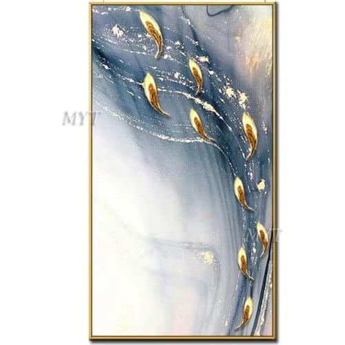 Golden Object Beautiful Unframe Oil Painting Handpainted Paintings Wall Art Home Decor Picture Modern Oil Painting On Canvas