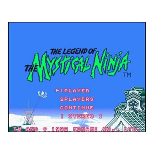 Legend of The Mystical Ninja NTSC Version 16 Bit 46 Pin Big Gray Game Card For USA Game Players