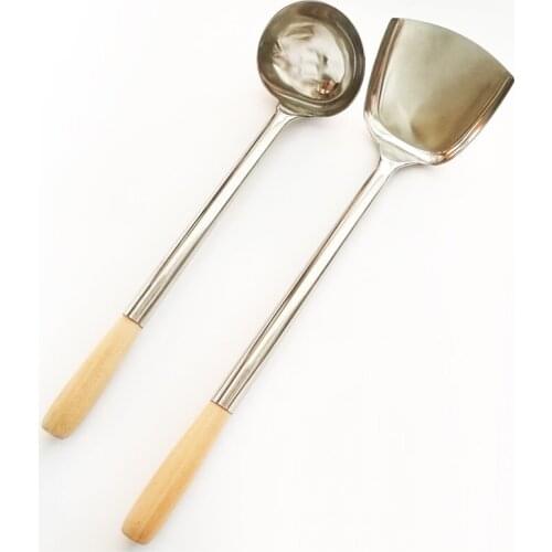 Durable Portable Stainless Steel Non-stick Turner/Ladle Food Wok Spatula Spoon Kitchen Tools Cooking Utensil Cookware spatula