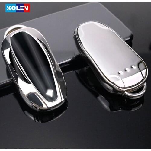 Full Cover Soft TPU Car Remote Key Case Cover For Tesla Model S Model 3 Keychain Accessories Key Shell Protector Car Styling Fob