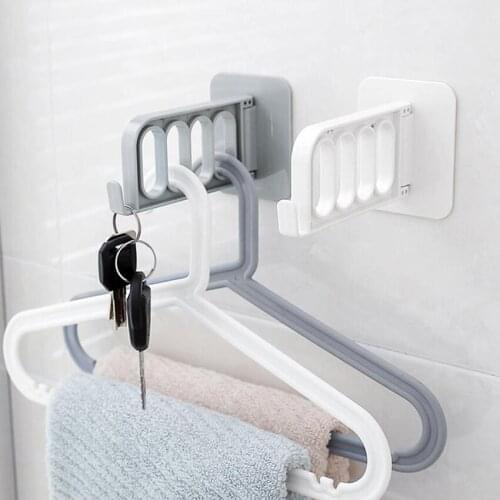 Collapsible Door Hook Household Storage Racks Wall Door Clothes Coat Hat Hanger Kitchen Bathroom Rustproof Hooks