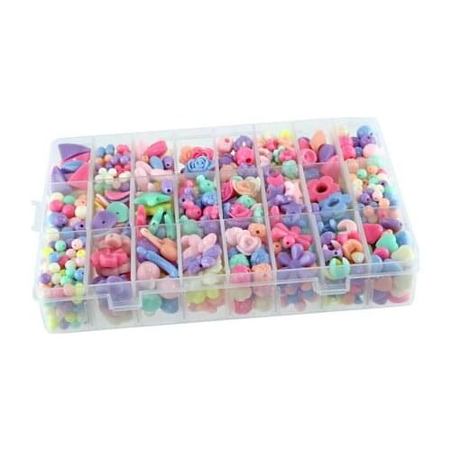 Beaded Handmade Diy Material Package Children Beaded 5-8 Years Old Girl String Necklace Beads Bracelet Jewelry Toys