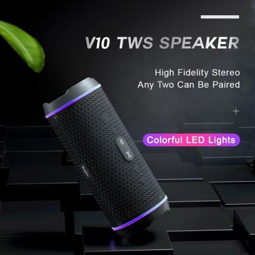 OneDer V10 wireless speaker 10W 1800mAh TWS led light stereo function portable active speaker