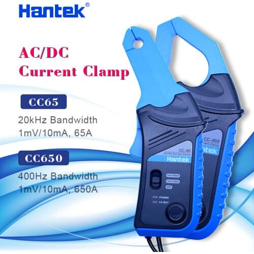 Hantek oscilloscope AC/DC Current Clamp probe CC-65 CC-650 20KHz/400Hz Bandwidth 1mV/10mA 65A/650A with BNC plug