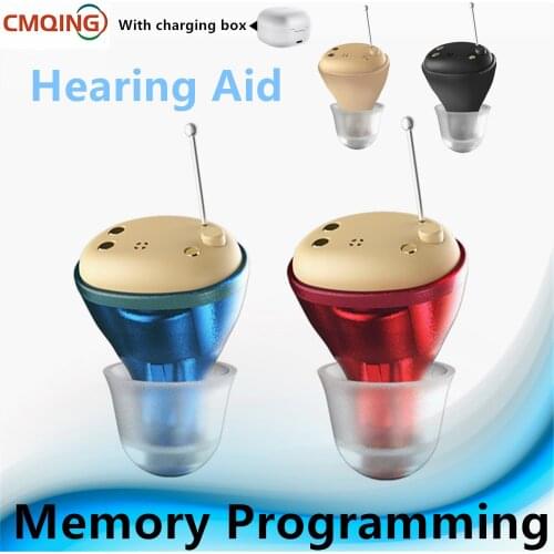 Rechargeable Aids Digital Sound In-ear Amplifier Super Mini Hearing Device Adjustable Tone Personal Ear Care High Quality Gift