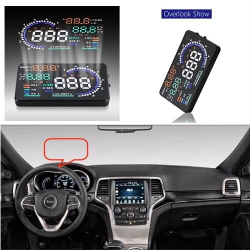 Car HUD Head Up Display For Jeep Grand Cherokee/Compass/Liberty/Patriot OBD Safe Driving Screen Projector Refkecting Windshield