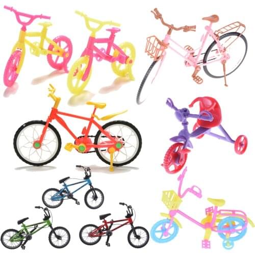 Hot Sale Handmade Bicycles Toy Children Plastic Mini Bike for Doll Accessories Kids Play House Toy Child Dollhouse Preted Play