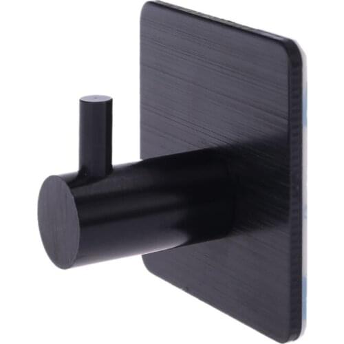 Self Adhesive Home Kitchen Wall Door Hook Key Rack Kitchen Towel Hanger Aluminum