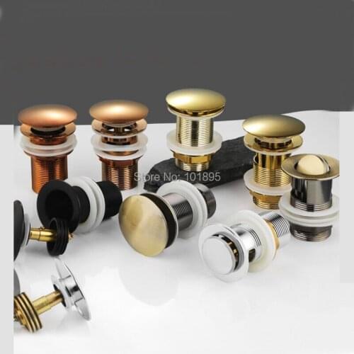 Brass Material 3 Colors of Pop Up Waste Basin Drain