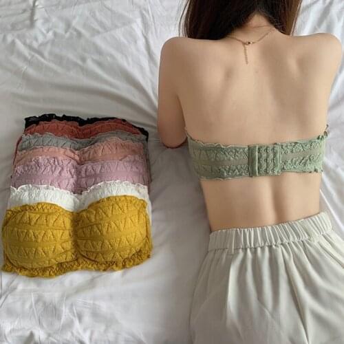 Tube Top For Women Invisible Fitness Lace Bras Sexy Strapless Tube Top Beathable Wrapped Chest Underwear