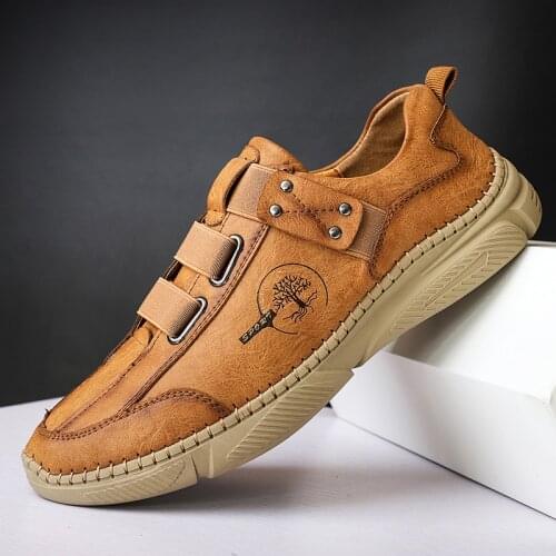 High Quality Genuine Leather Shoes Men Flats Luxury Brand Male Casual Shoes Man Soft Sneakers Comfortable Loafers Shoes