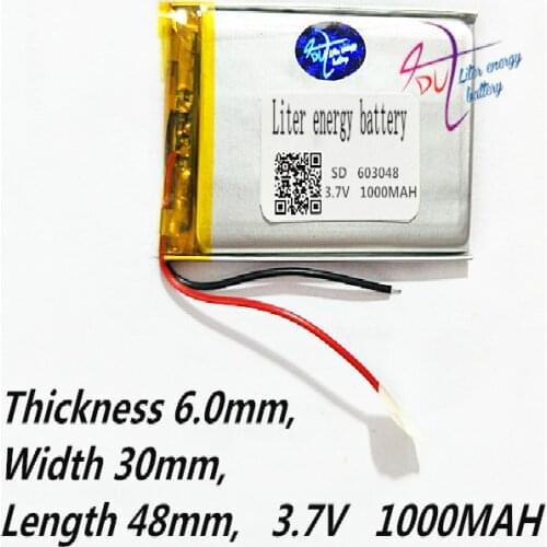 603048 3.7V 1000mAh 553048 Universal Li-ion battery for tablet pc 7 inch 8 9 MP3 MP4 Liter energy
