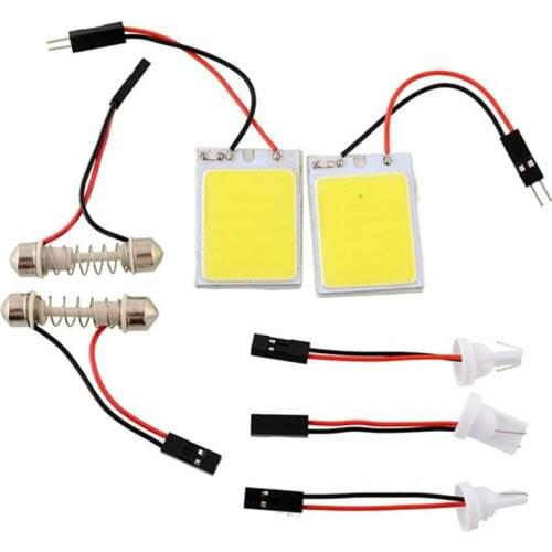 High Bright Long Lifespan Panel Light For Car 24COB LED Low Consumption Interior Door Trunk Map Dome Light HID White#266423