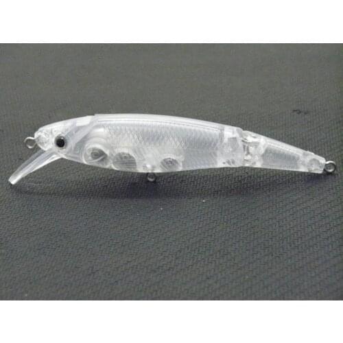 WLure 10cm 14g 10 Blank Unpainted Minnow Jerkbait Tight Wobble Joint Bait Fishing Lures with Free Eyes UPS652