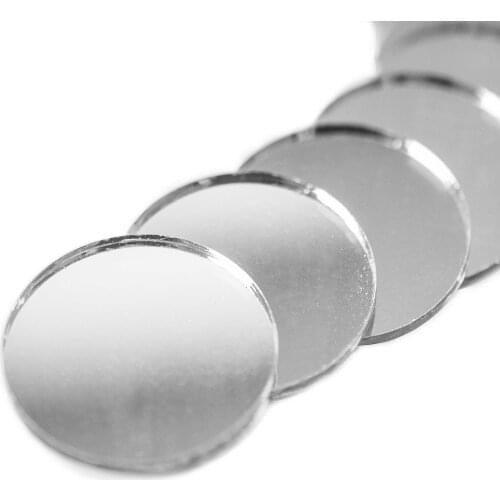 Mini 2cm Small Round Glass Mirror Circles for Arts & Crafts Projects, Traveling, Framing, Decoration