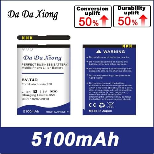 Da Da Xiong 4800mAh BV-T4D BVT4D Li-ion Phone Battery for Nokia Microsoft Lumia 950 XL CityMan Lumia 940 XL RM-1118 BVT4D