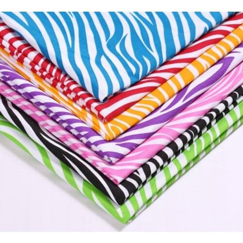 150cm wide Zebra polyester fabric / new spring and summer printing skirt fabric / imitation silk Women clothing printed cloth