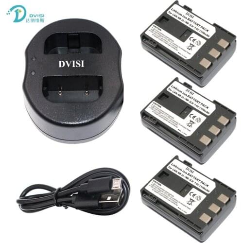 3pcs NB-2L NB-2LH Rechargeable Camera Battery with USB Dual Charger for Canon EOS 400D S80 S70 350D G7 G9 Kiss N X Rebel XT XTi