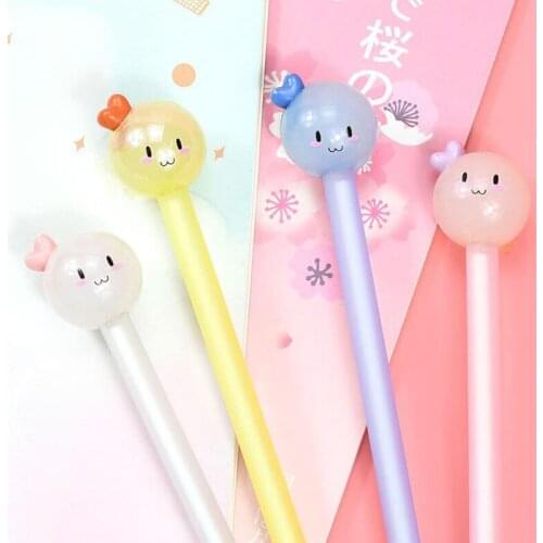 36 pcs/lot Kawaii Crystal Doll Gel Pen Cute 0.38mm Black ink Signature Pens Office School Writing Supplies Promotional gift