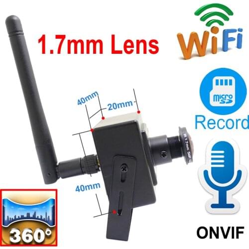 5MP Wifi Mini Camera Ip 1080P HD 1.7mm Fisheye Lens Panorama Cam Home Security Wireless Audio Micro Small CCTV Surveillance IPC