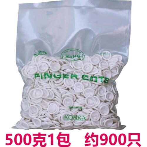 900pcs finger cots disposable latex finger sets rubber non-slip labor beauty massage nail profiling tattoo white finger cotSZ